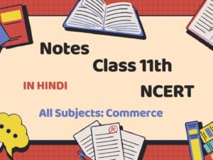 Class 11th Commerce with NCERT Solutions – Hindi Medium | PDF & MS Word