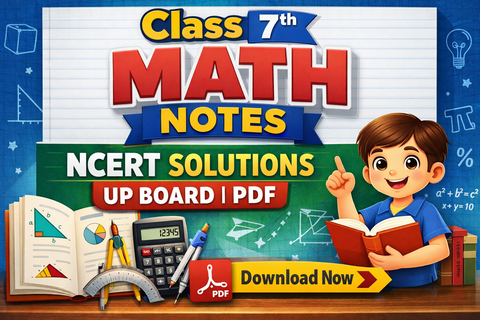 Class 7th Math Notes With NCERT Solutions UP Board | PDF
