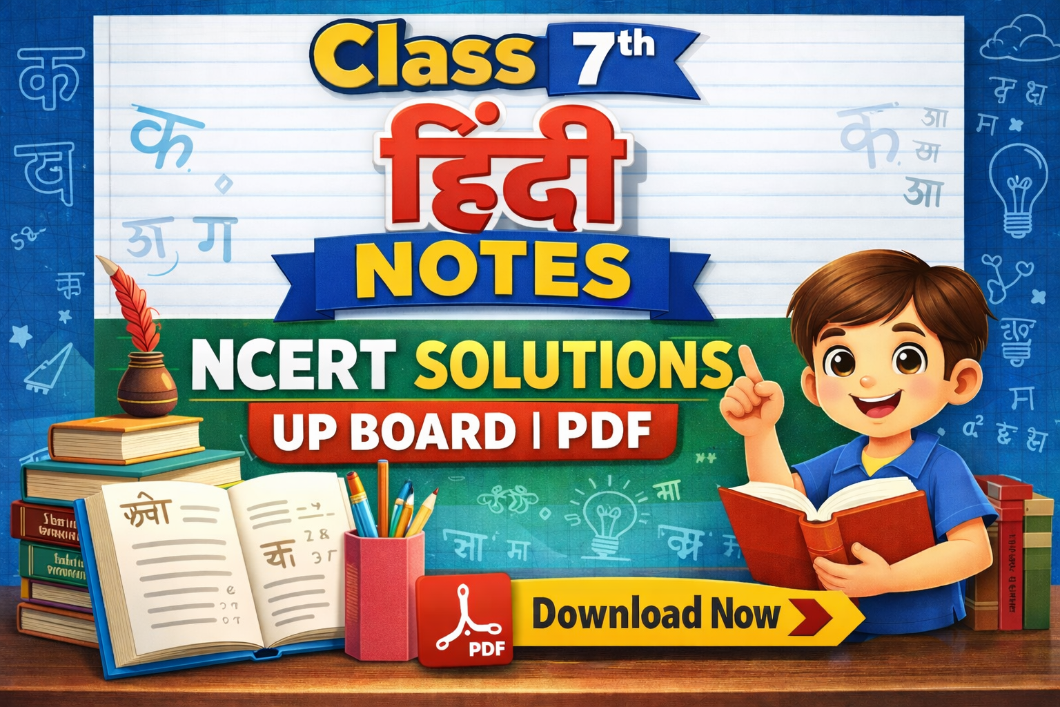 Class 7th Hindi Notes With NCERT Solutions UP Board | PDF