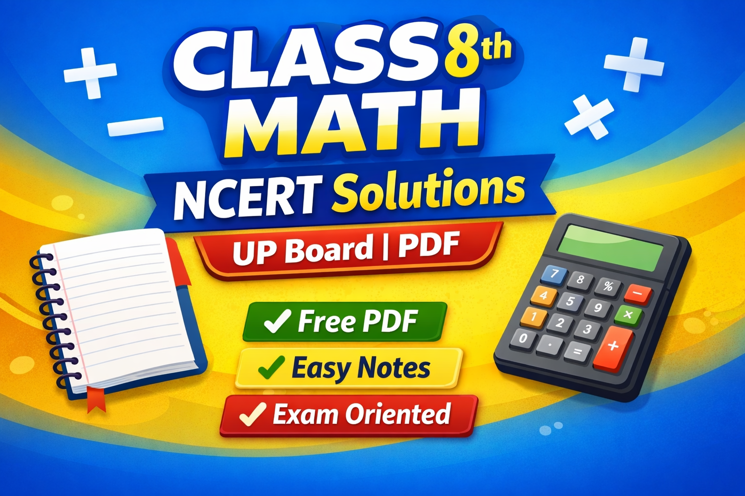 Class 8th Math Notes With NCERT Solutions UP Board | PDF