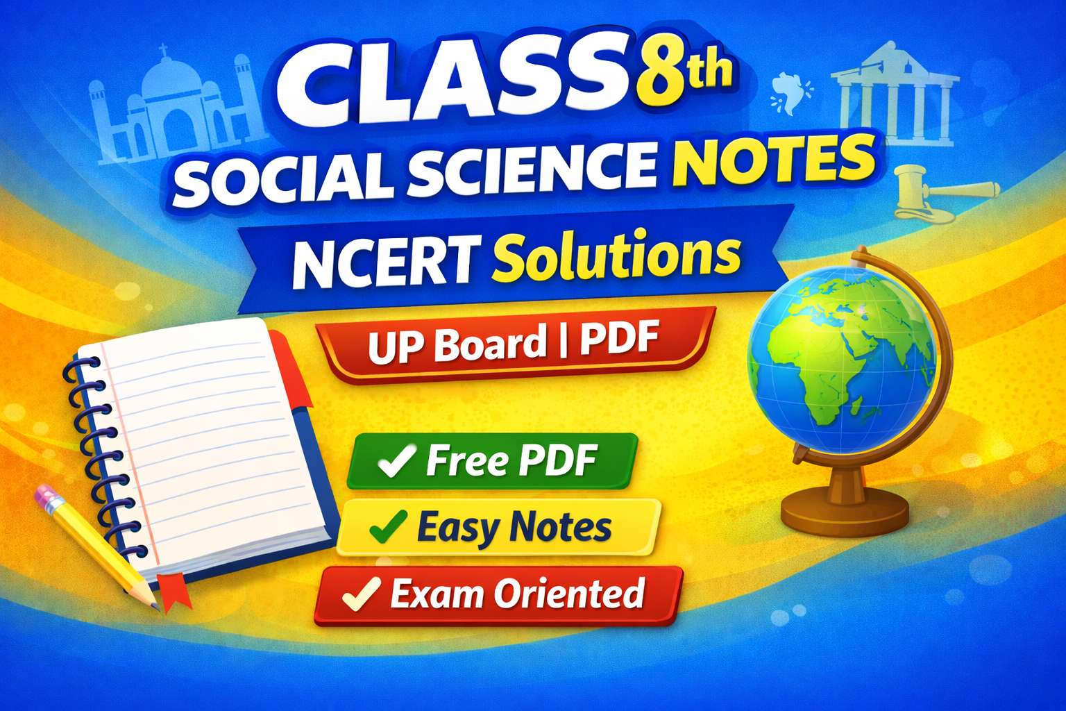 Class 8th Social Science Notes With NCERT Solutions UP Board | PDF