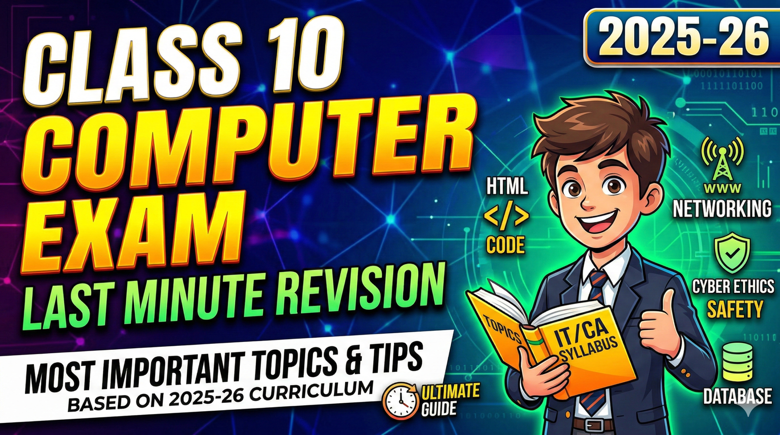 Class 10th Computer Exam Last Minute Revision 2025 26