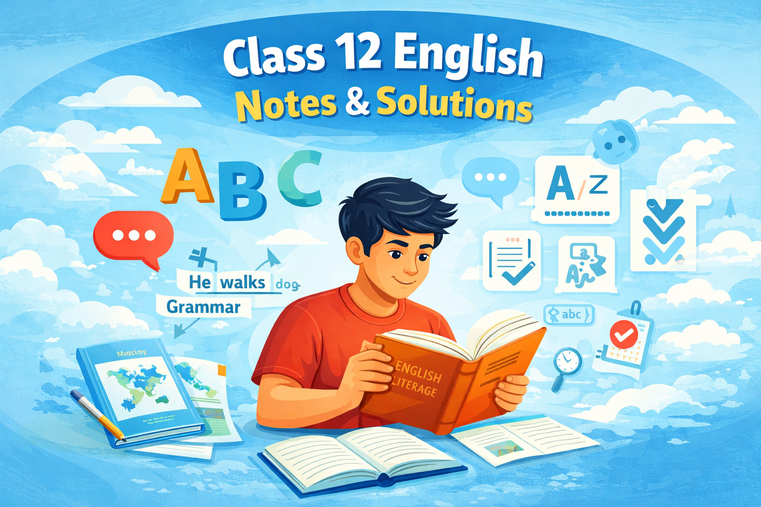Class 12th इंग्लिश (English) - Humanities Notes With NCERT Solutions UP Board | PDF