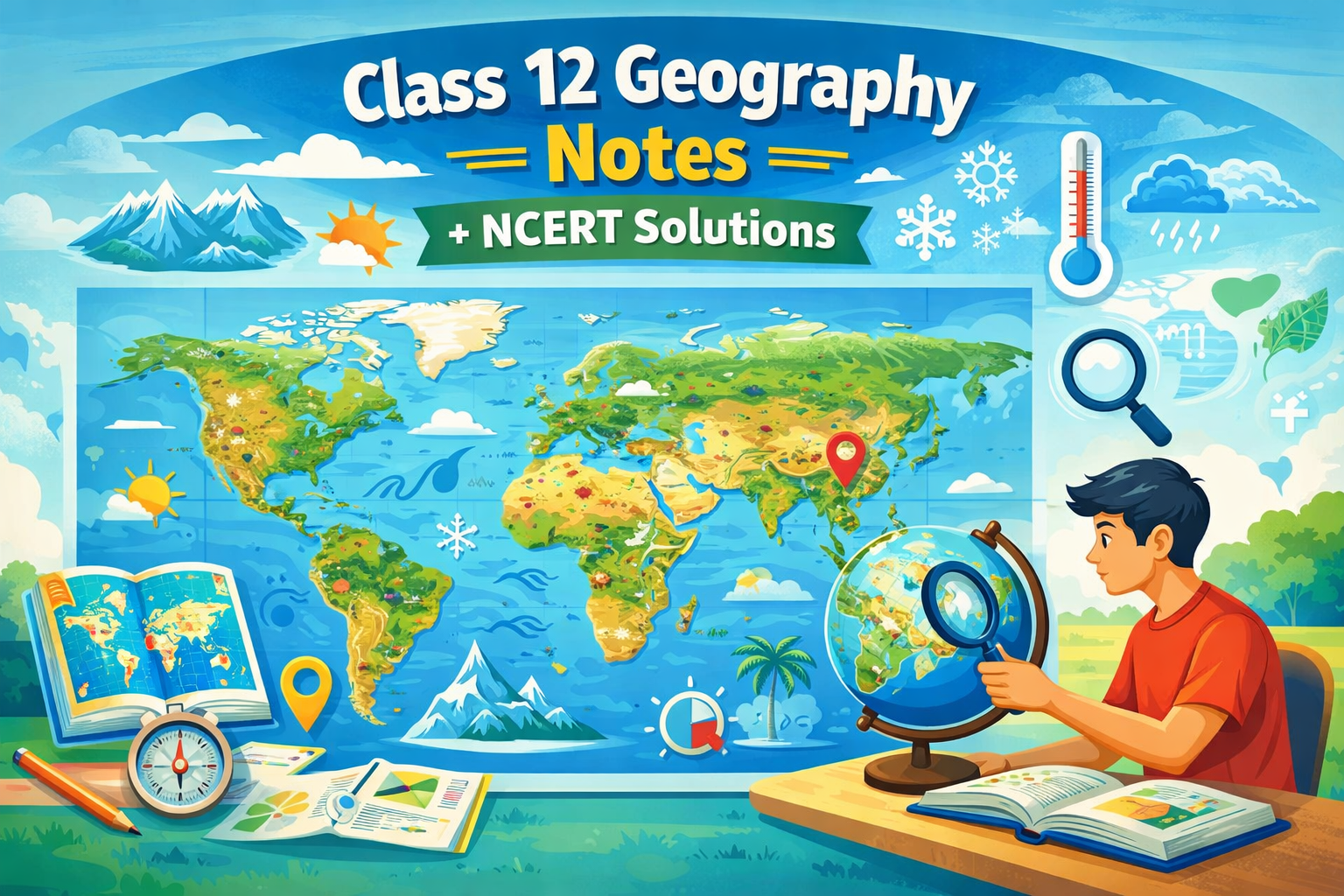 Class 12th भूगोल (Geography) - Humanities Notes With NCERT Solutions UP Board | PDF