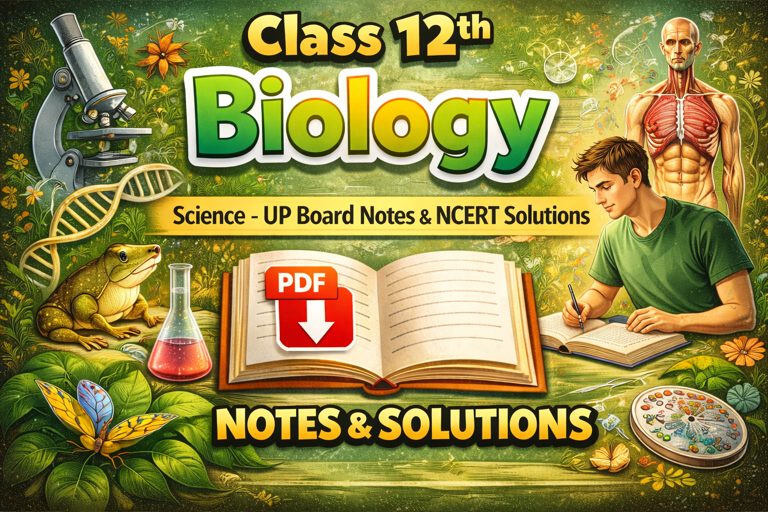 Class 12th Biology - Science UP Board Notes with NCERT Solutions | PDF