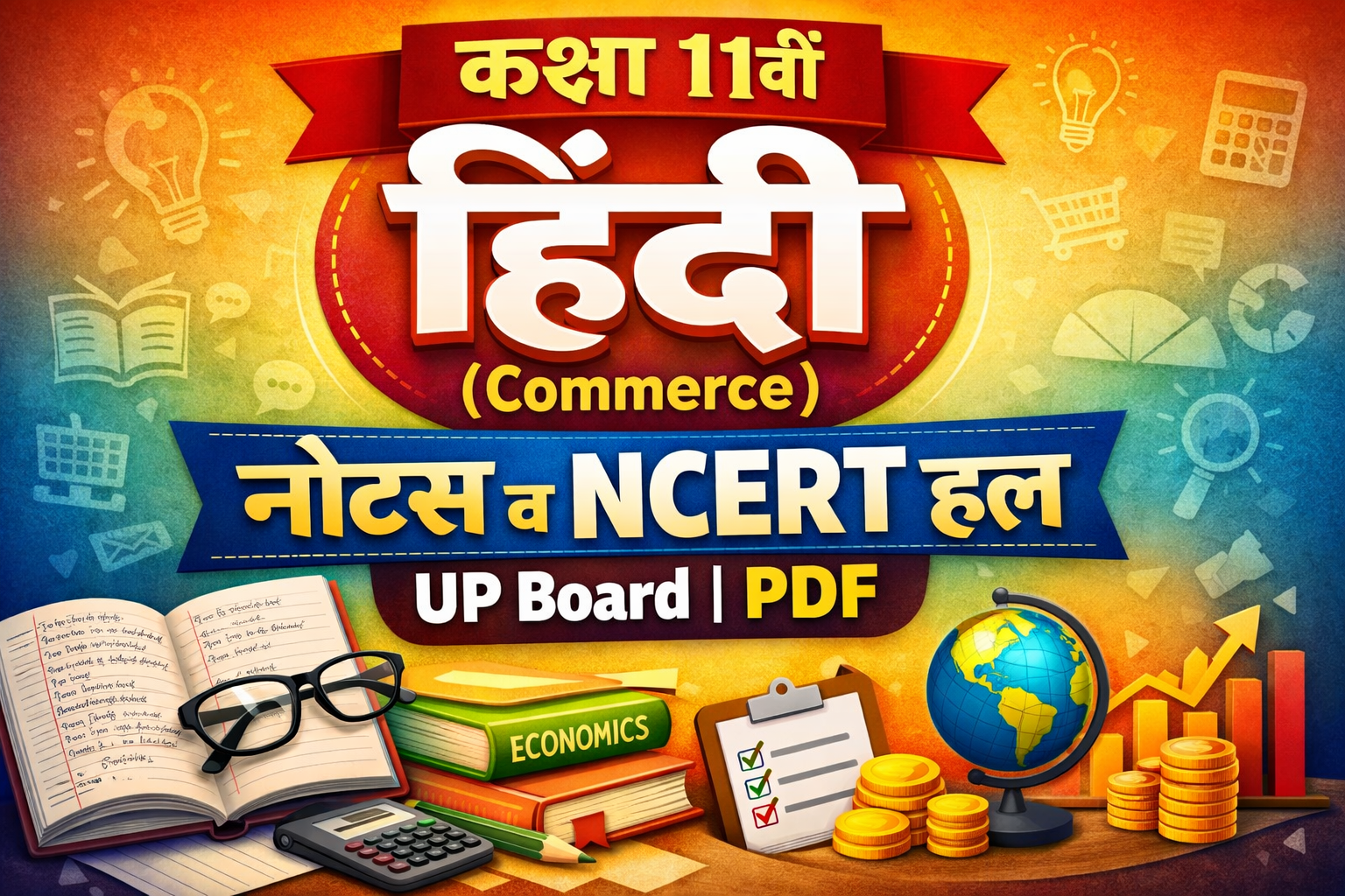 Class 11th Hindi - (Commerce) Notes With NCERT Solutions UP Board | PDF