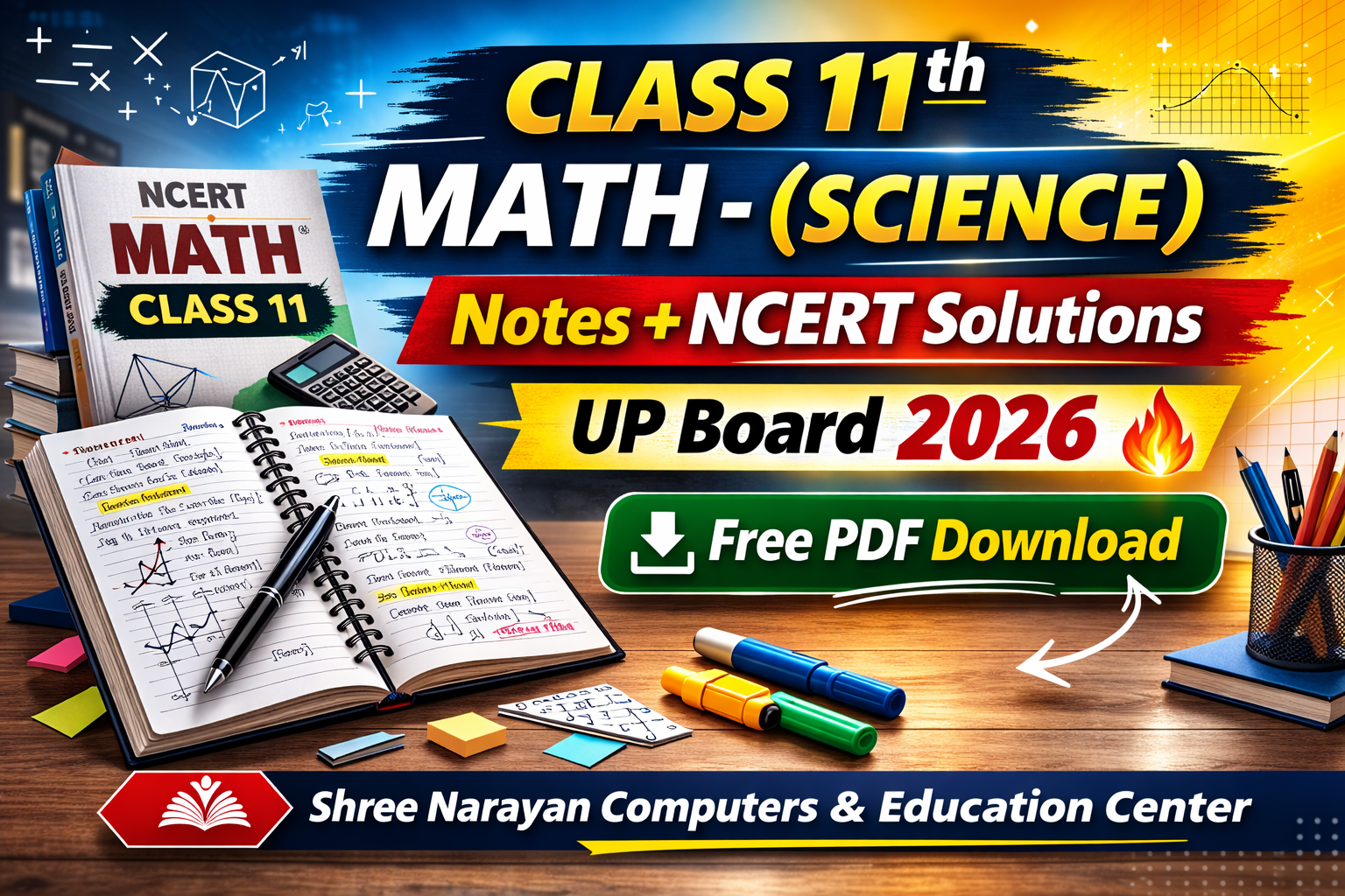 Class 11th Math - (Science) Notes With NCERT Solutions UP Board | PDF