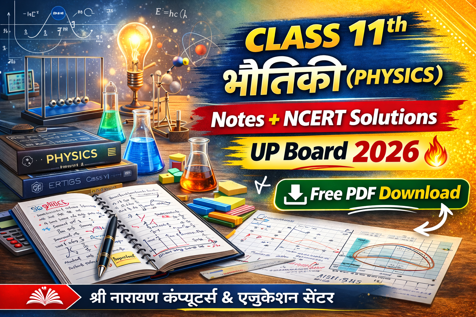 Class 11th Science भौतिकी (Physics) Notes With NCERT Solutions UP Board | PDF