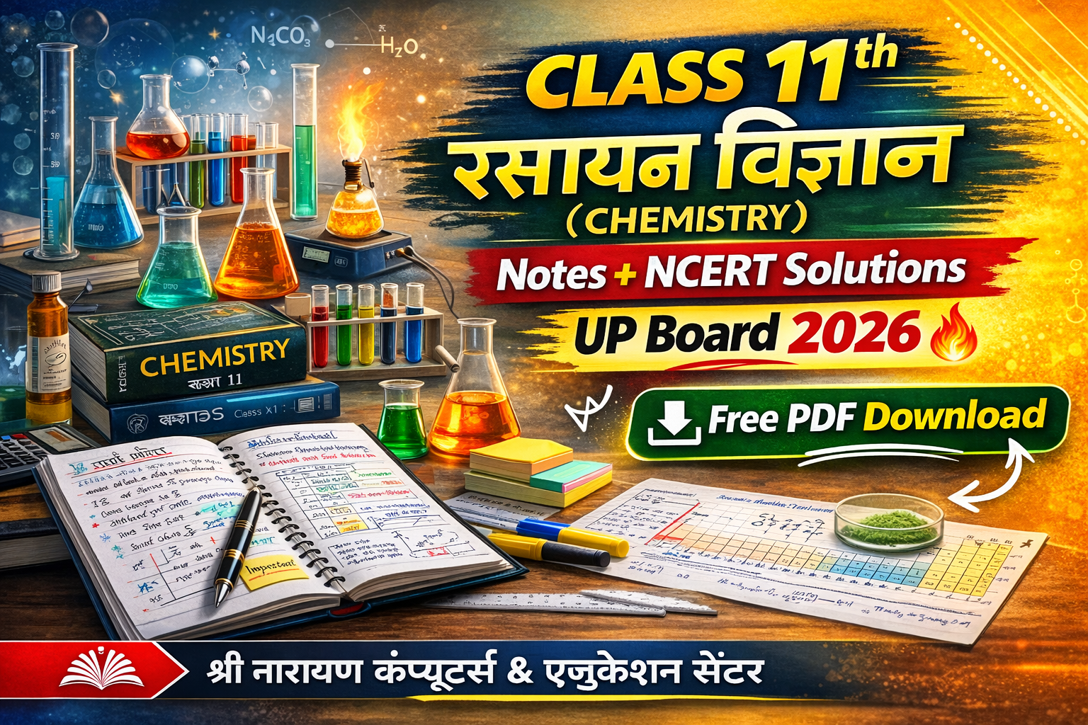 Class 11th Science रसायन विज्ञान (Chemistry) Notes With NCERT Solutions UP Board | PDF