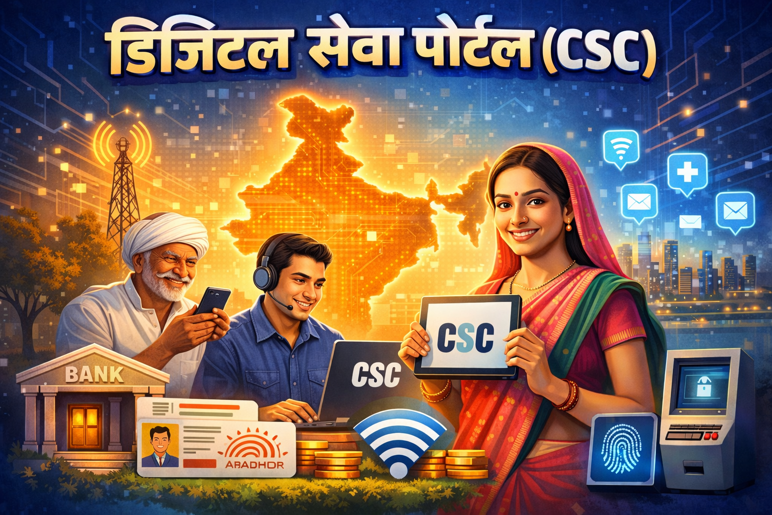 डिजिटल सेवा पोर्टल (CSC) भारत के डिजिटल सशक्तिकरण की रीढ़