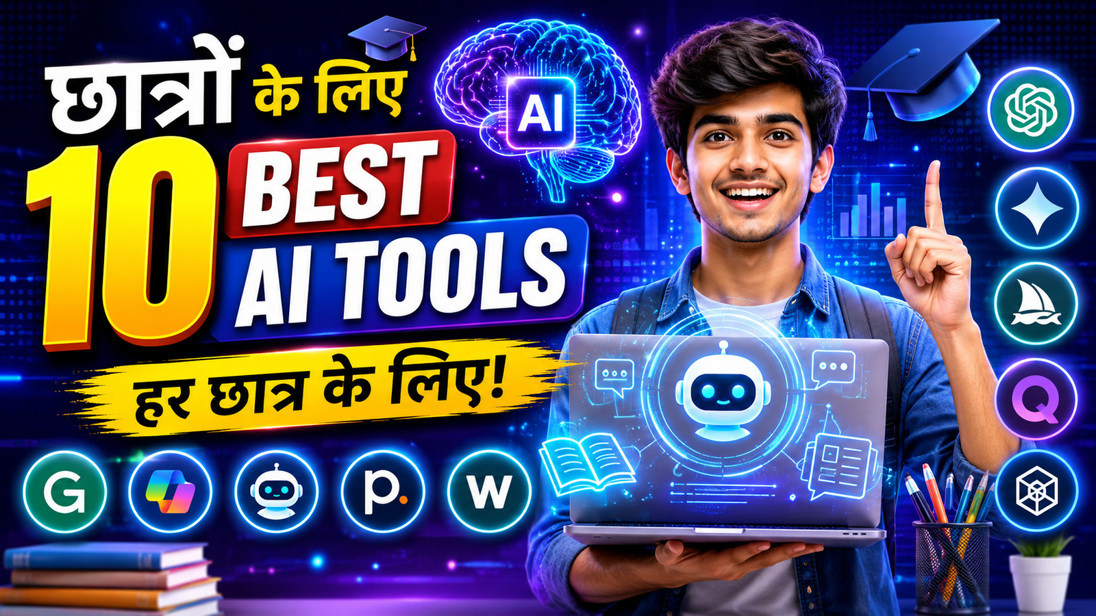 छात्रों के लिए 10 बेहतरीन AI टूल्स