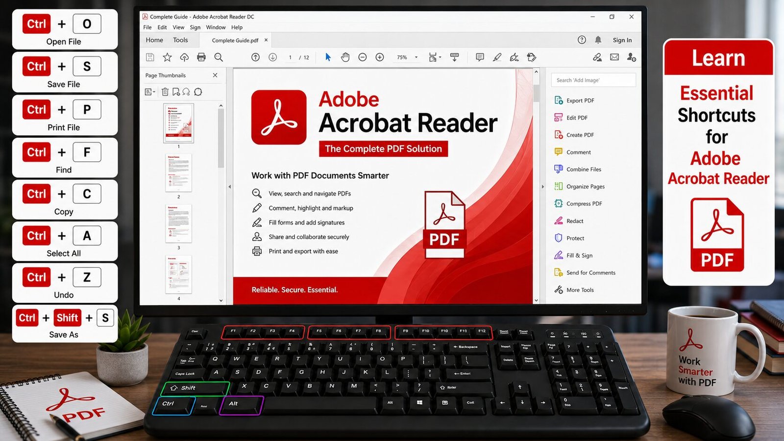 Adobe Acrobat Reader Shortcut Keys – Complete Practical Guide