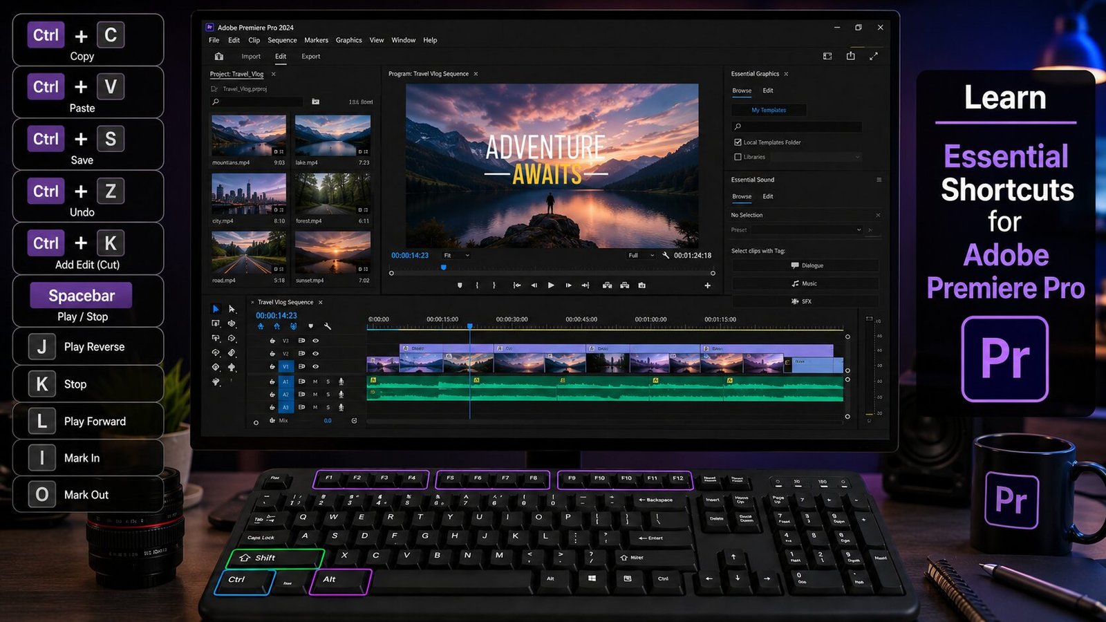 Adobe Premiere Pro Shortcut Keys – Complete Practical Guide