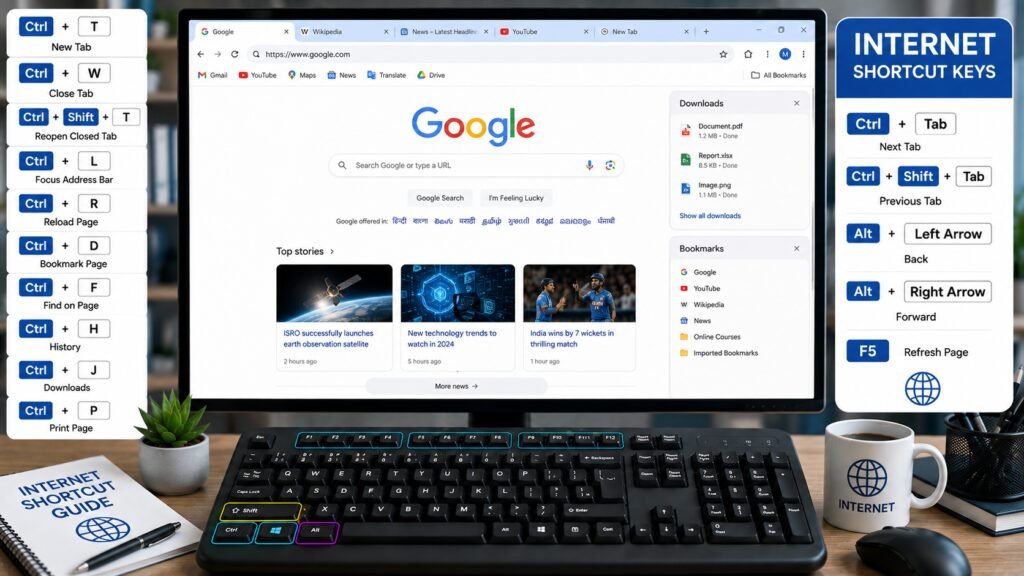 Internet Shortcut Keys – Complete Practical Guide