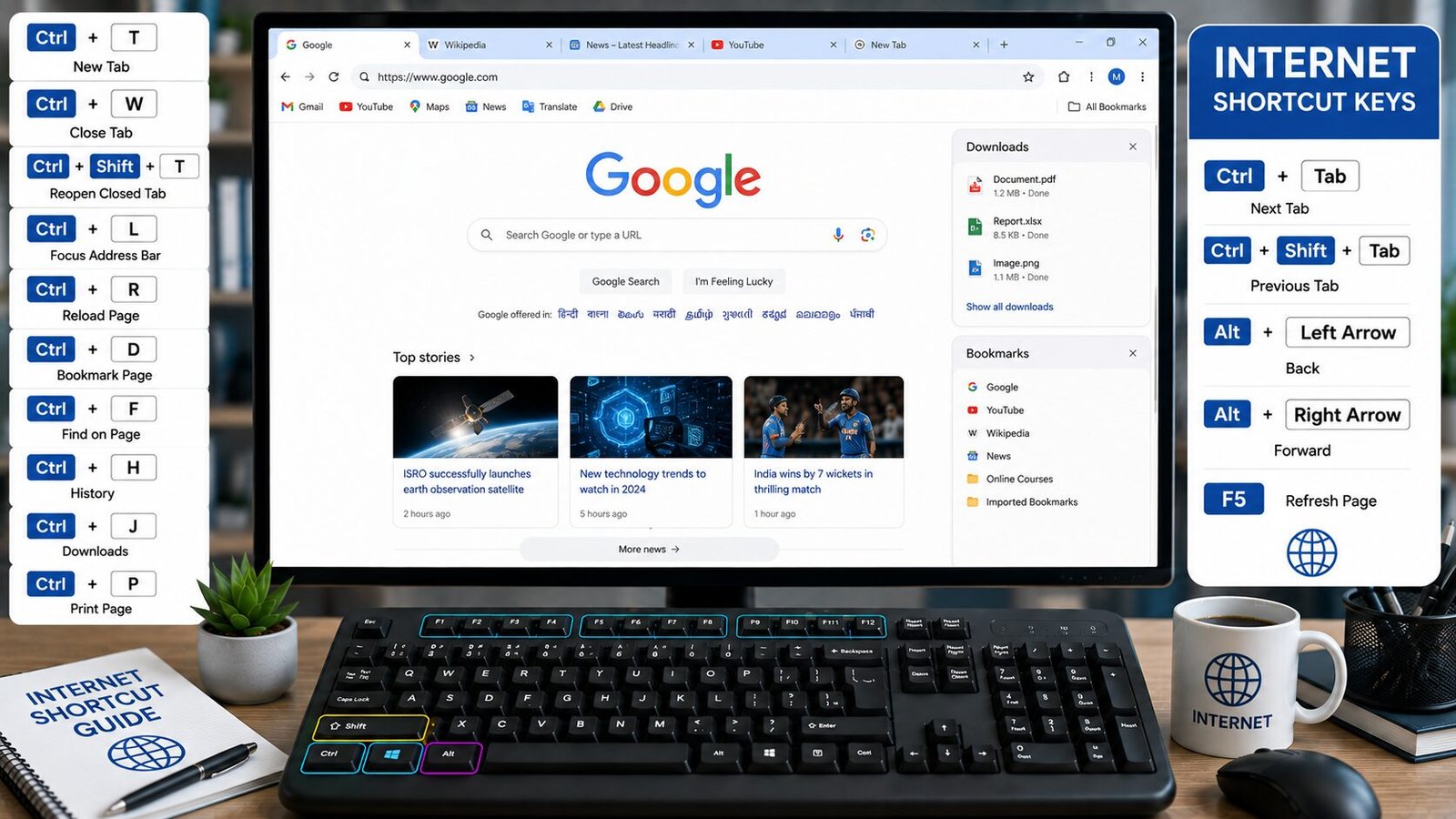 Internet Shortcut Keys – Complete Practical Guide