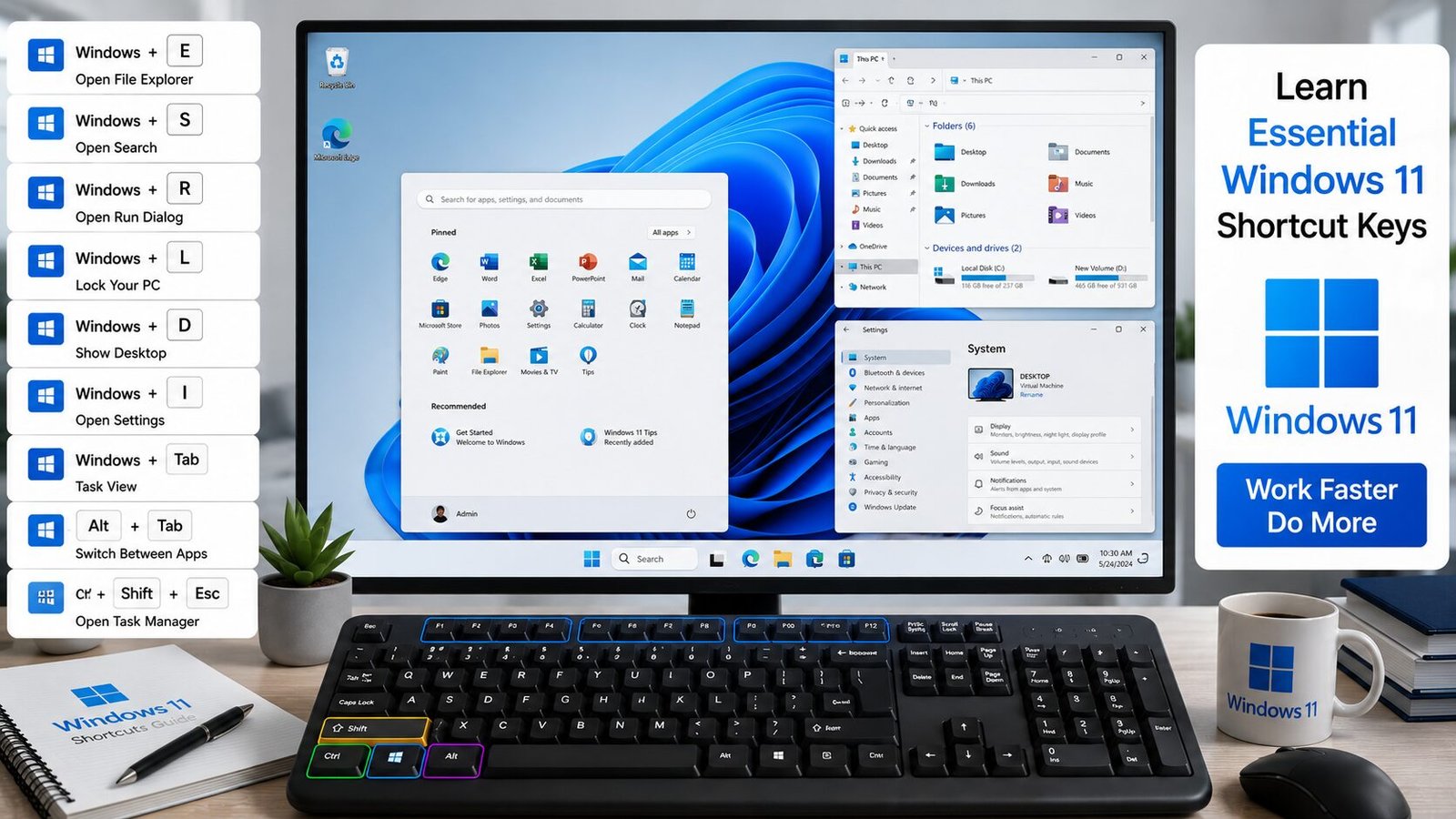 Microsoft Windows 11 Shortcut Keys – Complete Practical Guide