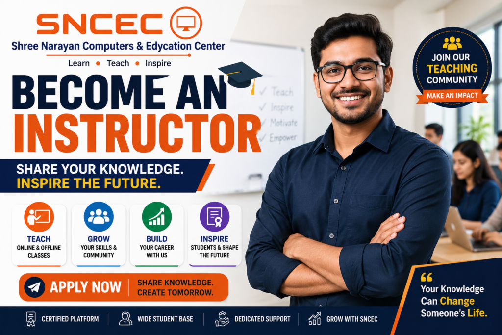 Shree Narayan Computers & Education Center | Start Instructor Registration