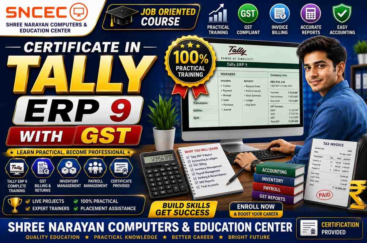 Certificate in Tally ERP 9 with GST