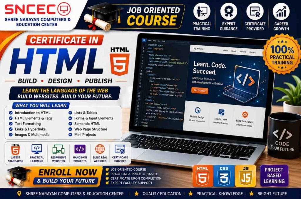 Certificate in HTML