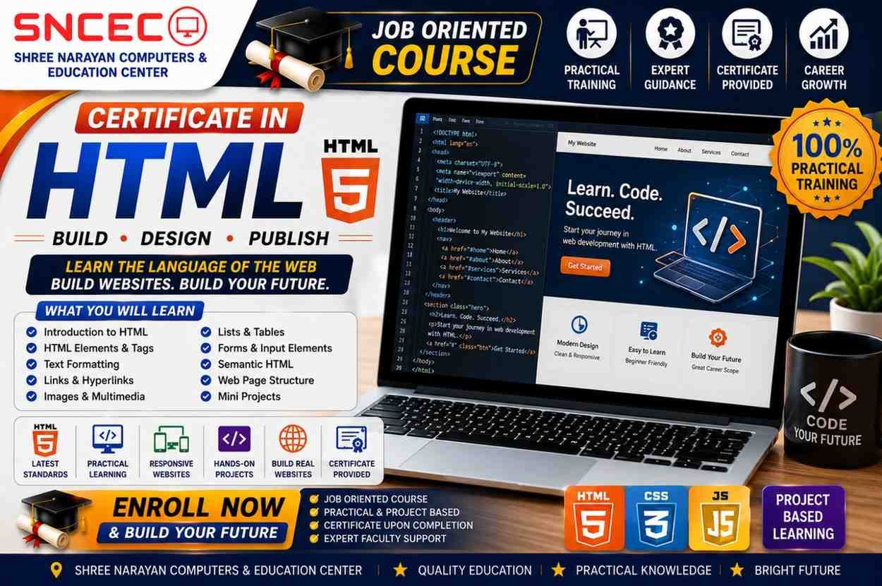 Certificate in HTML