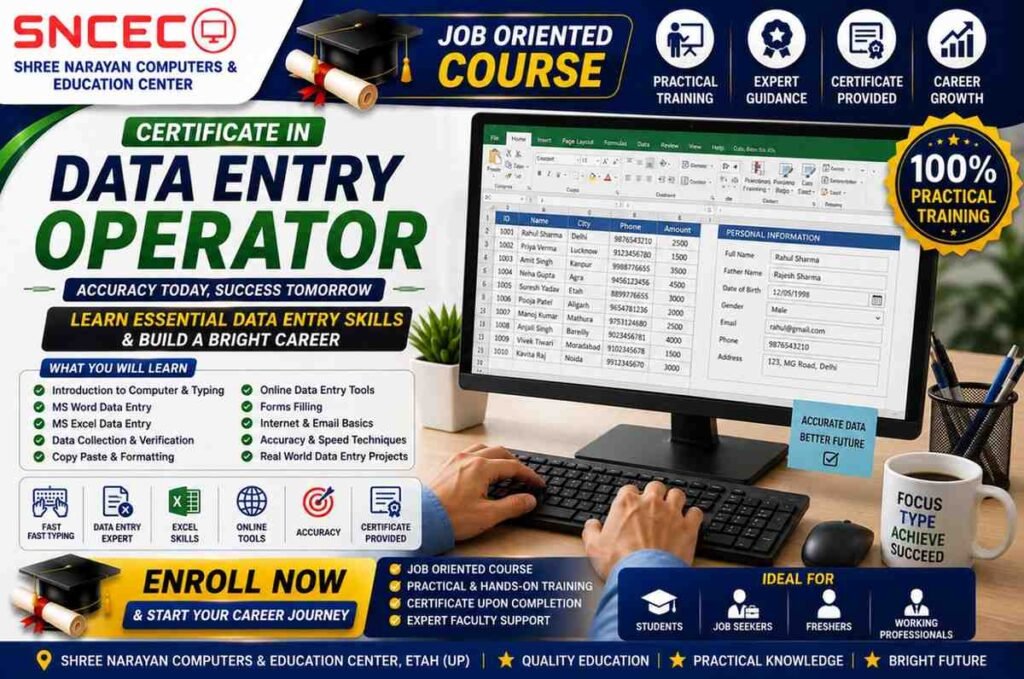 Certificate in Data Entry Operator