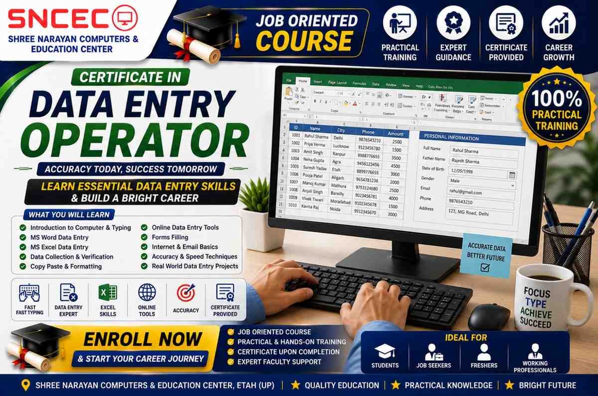 Certificate in Data Entry Operator