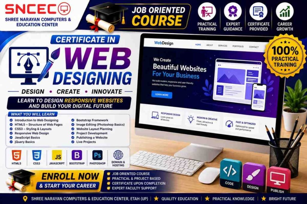 Certificate in Web Designing