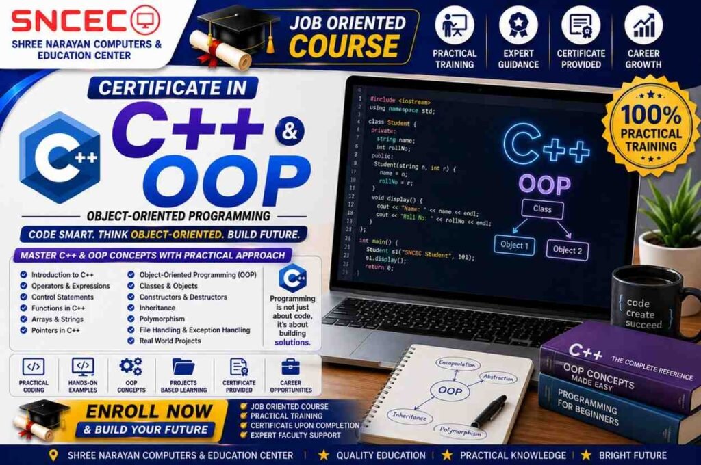 Certificate in C++ & Object-Oriented Programming (OOP)