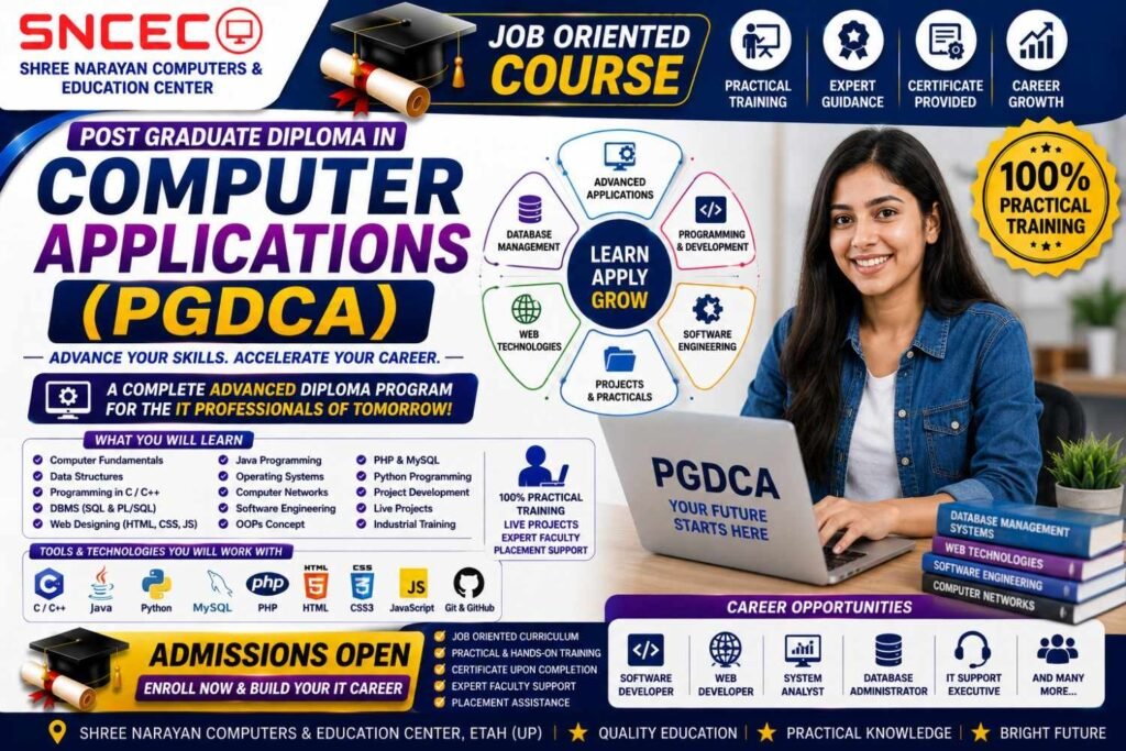 Post Graduate Diploma in Computer Applications (PGDCA)