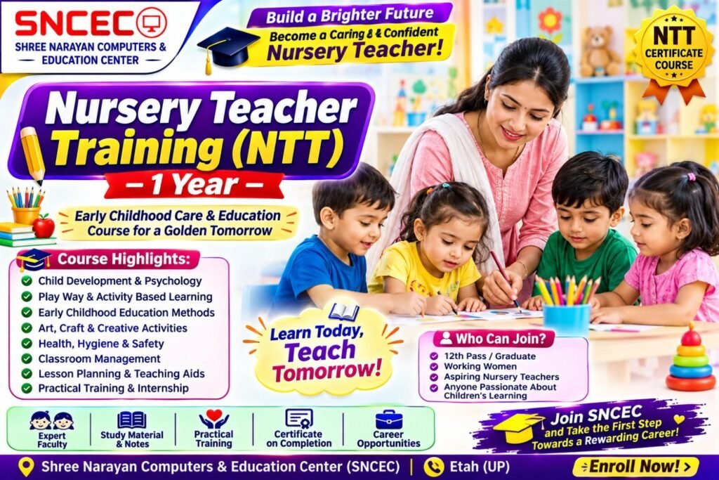 Nursery Teacher Training (NTT) – 1 Year
