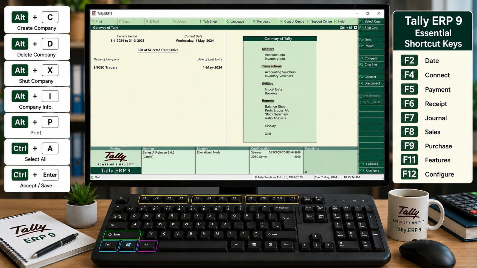 Tally ERP 9 Shortcut Keys – Complete Practical Guide