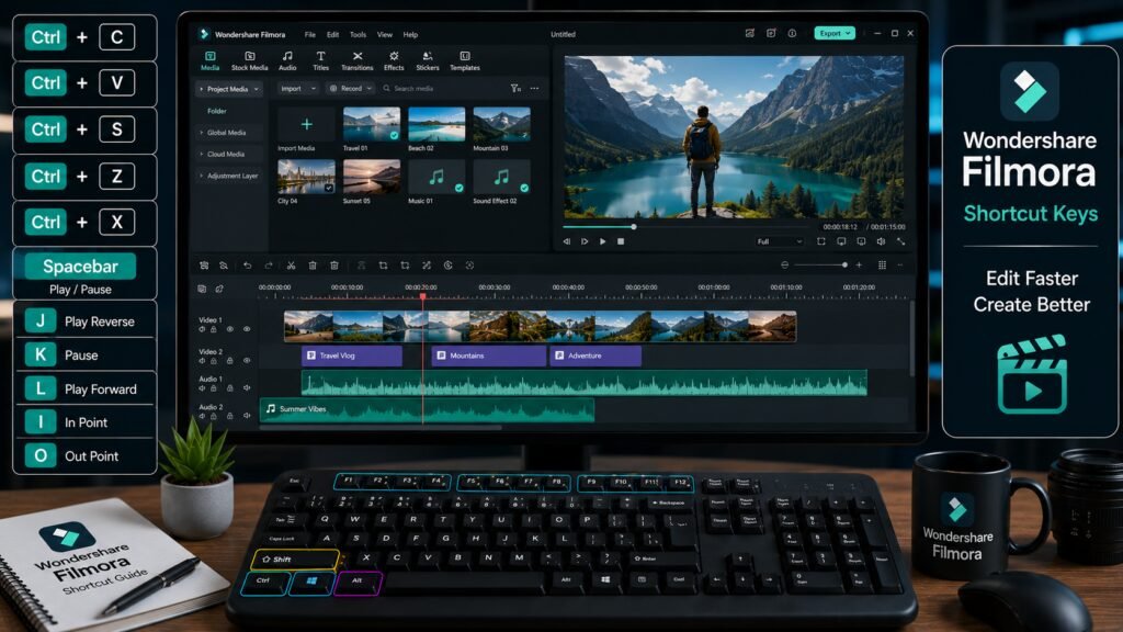 Wondershare Filmora Shortcut Keys – Complete Practical Guide
