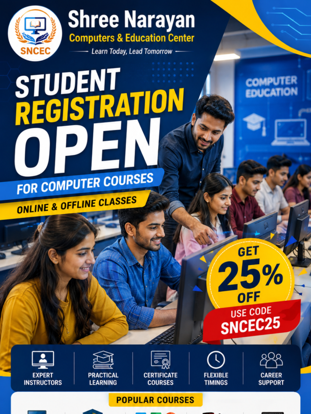 Computer Courses Admission 2026 – Get 25% OFF | SNCEC