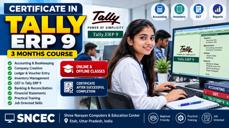 Certificate in Tally Erp 9